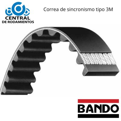 Correa de sincronismo, 645-3M-9, Longitud externa 645 mm, Numero de dientes 215,  Ancho 9 mm, gates