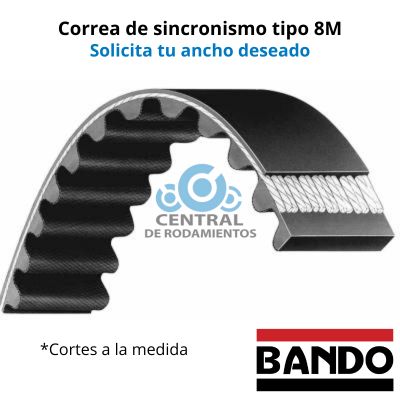 Manga de sincronismo, 880-8M, Longitud externa 880 mm, numero de dientes 110, bando