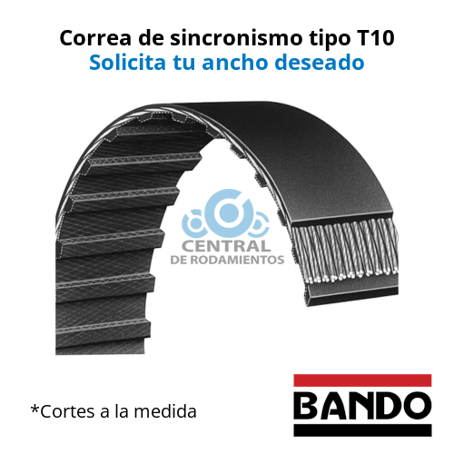 Manga de sincronismo, T10-1080, Longitud 1080 mm, Numero de dientes 108, bando