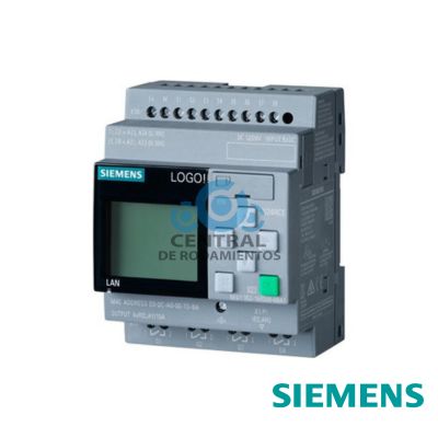 LOGO! 12/24RCE, mod. logico, display FA/E/S: 12/24 V DC/rele, 8 DI (4 AI)/4 DO, mem. 400 bloques, posibilidad de ampliacion modular, Ethernet, servidor web integrado, Datalog, paginas web