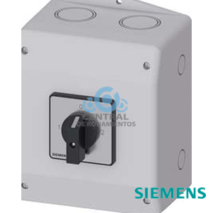 SENTRON, interruptor-seccionador 3LD, conmutador, 3 polos, Iu: 32 A, Potencia de empleo / con AC-23 A a 400V: 11,5 kW, Caja de material aislante para pasacables métrico, accionamiento de