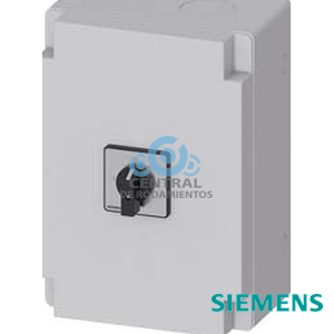 SENTRON, interruptor-seccionador 3LD, conmutador, 3 polos, Iu: 63 A, Potencia de empleo / con AC-23 A a 400V: 22 kW, Caja de material aislante para pasacables métrico, accionamiento de