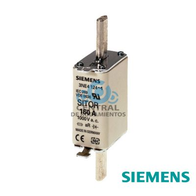 Cartucho de fusibles SITOR, con contactos de cuchilla, NH0, Entrada: 80 A, aR, Un AC: 1000 V, Un DC: 440 V, indicador de fusion superior