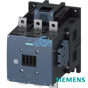 contactor de potencia, AC-3e/AC-3 400 A, 200 kW/400 V AC (50-60 Hz)/DC Uc: 220-240 V tripolar, contactos auxiliares 2 NA + 2 NC accionamiento: convencional circuito ppal.: barra circuito de