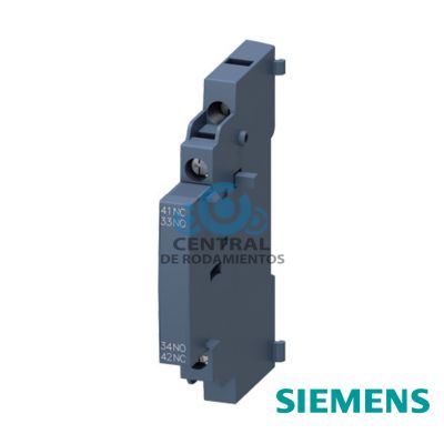 interruptor auxiliar adosable en lateral 1NA+1NC bornes de tornillo para interruptor automatico 3RV2