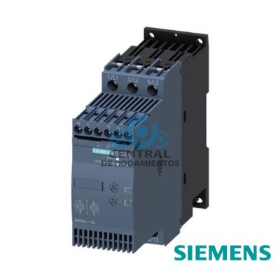 arrancador suave SIRIUS S0 25 A, 11 kW/400 V, 40 Â°C AC 200-480 V, AC/DC 24 V bornes de tornillo
