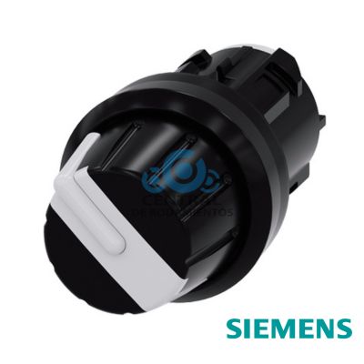 selector, 22 mm, redondo, plastico, blanco, boton giratorio, 4 posiciones I-II-III-IV, sostenido, angulo de conmutacion 4x90Â°, 3h/6h/9h/12h