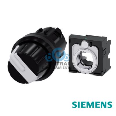 selector, 22 mm, redondo, plastico, blanco, boton giratorio, 4 posiciones I-II-III-IV, sostenido, angulo de conmutacion 4x90Â°, 3h/6h/9h/12h