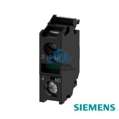 Modulo de contactos con 1 contacto, 1 NA, bornes de tornillo, para fijacion en placa frontal.