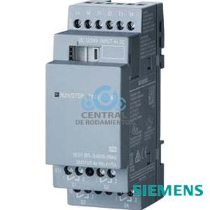 Modulo ampl. LOGO! DM8 12/24R, FA/E/S: 12, 24V/12V/24V/rele, 2TE, 4 DI/4 DO para LOGO! 8