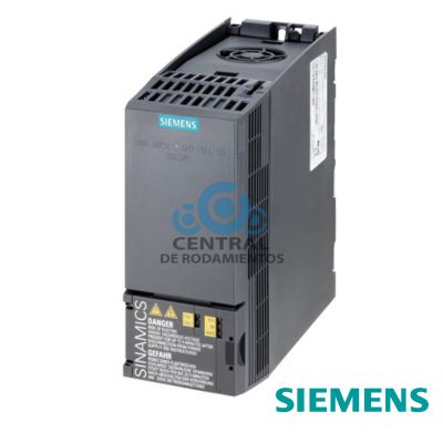 SINAMICS G120C potencia nominal 380-480 V 3AC +10/-20% 47-63 Hz sobrecarga leve: 1,1 kW a 150% 3 s, 110% 57 s, 100% 240 s sobrecarga alta: 0,75 kW a 200% 3 s, 150% 57 s, 100% 240 s filtro