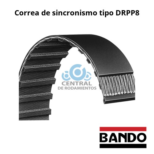 Correa de sincronismo doble dentada, D1120-RPP8-60, Longitud 1120 mm, Numero de dientes 140, Ancho 60 mm, jason