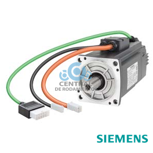 SIMOTICS S-1FL6 Tensión de empleo 230 V 3 AC PN=0,75 kW; NN=3000 1/min M0=2,39 Nm; MN=2,39 Nm Altura de eje 40 mm Encóder incremental TTL 2500 incr./vuelta con chaveta Tolerancia N con freno de mantenimiento Grado de protección IP65 con junta anular compatible con los convertidores SINAMICS V90