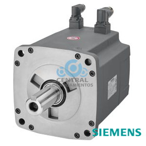 SIMOTICS S-1FL6-1FL6 Tensión de empleo 400 V 3 AC PN=2,5 kW; NN=2000 1/min M0=15 Nm; MN=11,9 Nm Altura de eje 90 mm, con conector acodado; encóder incremental 2500 incr./vuelta con chaveta, tolerancia sin freno de mantenimiento Grado de protección IP65 con junta anular compatible con los convertidores SINAMICS V70 y V90