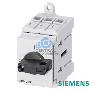 Interruptor-seccionador 3LD3, Iu 16 A interruptor principal de 3 polos potencia asignada de empleo con AC-23 A, con 400V 7,5kW montaje en cuadros de distribución Cuerpo con Mando de maneta negro