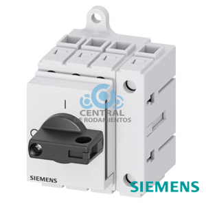 Interruptor-seccionador 3LD3, Iu 25 A Interruptor principal 3 polos + N potencia asignada de empleo con AC-23 A, con 400V 9,0kW montaje en cuadros de distribución Cuerpo con Mando de maneta negro