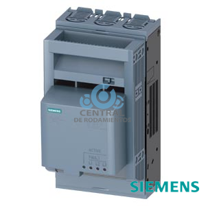 SENTRON, fusible-interruptor-seccionador 3NP1, 3 polos, NH00, 160 A, para Montaje e instalación en placa de montaje, conexión plana, control de fusibles: electrónico EFM10, plano de cubierta 45mm