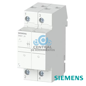 SENTRON, base portafusibles cilíndricos, 10x38 mm, 2 polos, Entrada: 32 A, Un AC: 690 V, Señalizador LED