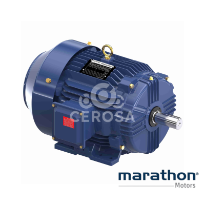Marathon Globetrotter® General Purpose Motor, 20 & 15 HP, 3 Ph, 60 & 50 Hz, 230/460 & 190/380 V, 3600 & 3000 RPM, 256T Frame, TEFC - GT1024A