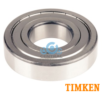 Rodamiento rigido de bolas, 6206-ZZ, Diametro interno 30 mm,  Diametro externo 62 mm, Ancho 16 mm, TIMKEN