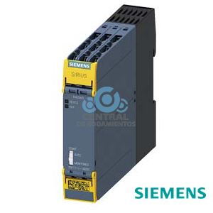 Módulo de seguridad SIRIUS Unidad base serie Standard Circuitos de habilitación por relés 3 contactos NA más circuito de señalización por relés 1 contacto NC Us = 24 V AC/DC borne de tornillo