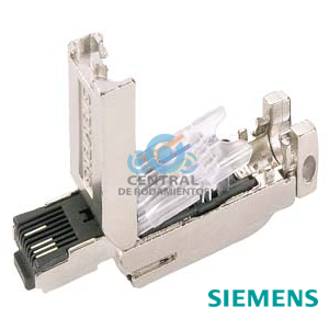 "Industrial Ethernet FastConnect RJ45 Plug 180 2x2, conector RJ45 (10/100 Mbits/s) con caja de metal robusta y sistema de conexión FC, para IE FC Cable 2x2; salida de cable a 180° 1 paquete ="