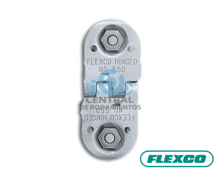 Grapas apernadas abisagradas, 550J24NC, Ancho de banda 24 pulgadas, Diametro min. de polea 9 pulgadas, Espesor 6-16 mm, Acero, Flexco
