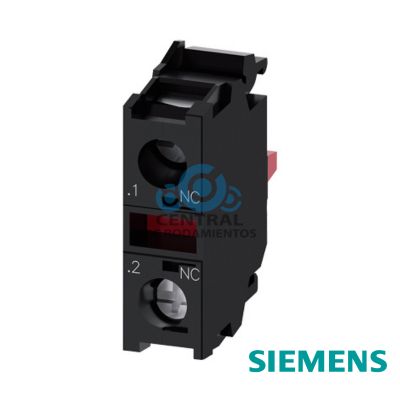 Modulo de contactos con 1 contacto, 1NC, bornes de tornillo, para fijacion en placa frontal.