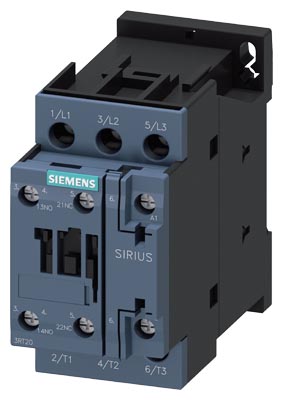 contactor de potencia, AC-3e/AC-3, 25 A, 11 kW/400 V, tripolar, 230 V AC, 50/60 Hz, contactos auxiliares: 1 NA + 1 NC, borne de tornillo, tamano: S0
