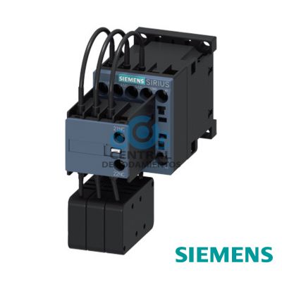 contactor para condensador, AC-6b 12,5 kVAr, /400 V, tripolar, 220 V AC, 50 Hz/240 V, 60 Hz, contactos auxiliares: 1 NA + 1 NC, borne de tornillo, tamano: S00
