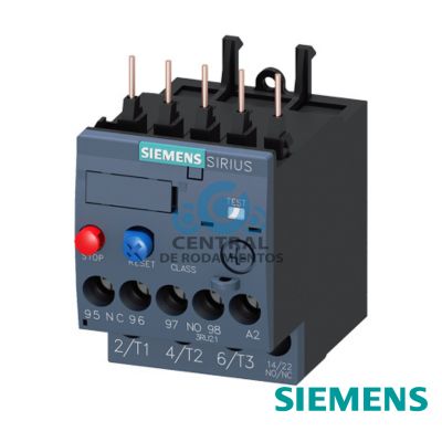 Rele de sobrecarga 4,5...6,3 A termico para proteccion de motores tamano S00, clase 10 para montar en contactor Circuito principal: atornillable circuito auxiliar: atornillable Rearme