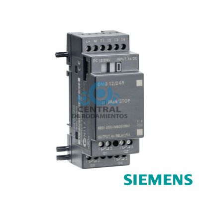 *** Repuesto *** Modulo ampl. LOGO! DM8 12/24R, FA/E/S: 12, 24 V/12 V/24 V/rele, 2 mod., 4 DI/4 DO