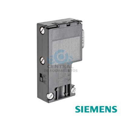 SIMATIC DP, conector de conexión para PROFIBUS hasta 12 Mbits/s Salida de cable a 90°, 15,8x 64x 35,6 mm (An x Al x P), Resistencia de cierre con función de seccionamiento, sin conector hembra