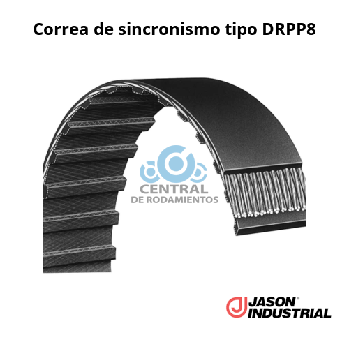 Correa de sincronismo, D2400-RPP8-50, Longitud 2400 mm, Numero de dientes 300, Ancho 50 mm, jason