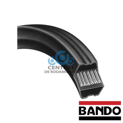 Correa trapezoidal estandar, BB122, Longitud externa 125 pulgadas, bando