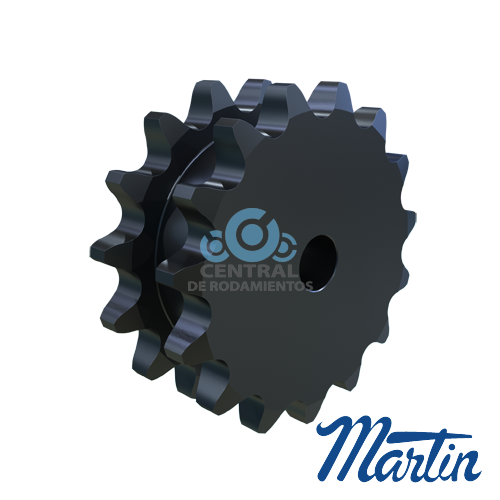 Sprocket doble, D160A54, Tipo A, Numero de cadena & paso (160 / 2 in), Numero de dientes 54, MARTIN
