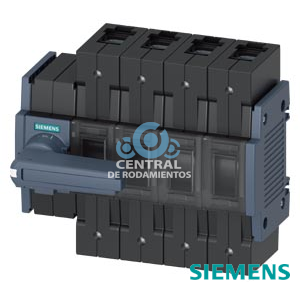 interruptor-seccionador 160 A, tam. 2, 4 polos Accionamiento frontal izquierdo unidad completa con accionamiento directo gris borne tipo marco