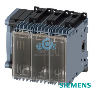 Interruptor seccionador con fusible 63A, tam. 1, 3 polos para fusible NH tam. 000 Accionamiento frontal izquierdo aparato base sin maneta borne tipo marco