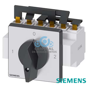 SENTRON, interruptor-seccionador 3LD, conmutador, 3 polos, Iu: 63 A, Potencia de empleo / con AC-23 A a 400V: 22 kW, con fijación frontal, accionamiento de muletilla, negro, Fijación por 4 taladros de la maneta
