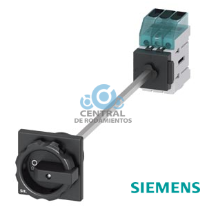 Interruptor-seccionador 3LD3, Iu 63 A interruptor principal de 3 polos potencia asignada de empleo con AC-23 A, con 400V 22,0kW fijación en la base Cuerpo con acoplamiento de puerta Fijación a taladro central 22,5 mm Mando giratorio negro 66 x 66 mm