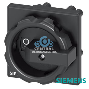 accionamiento giratorio, negro 66 × 66 mm fijación a base fijación en agujero central 22,5 mm, accesorio para interruptor-seccionador 3LD3