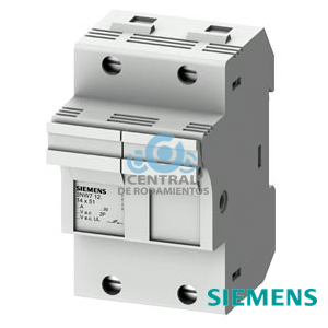 SENTRON, base portafusibles cilíndricos, 14x51 mm, 2 polos, Entrada: 50 A, Un AC: 690 V