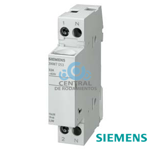 SENTRON, base portafusibles cilíndricos, 8x32 mm, 1 P+N, Entrada: 20 A, Un AC: 400 V