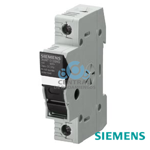 SENTRON, portafusibles, clase CC, monopolar, In: 30 A, Un AC: 600 V, las disposiciones nacionales de instalación se deben tener en cuenta versión estándar, montaje modular