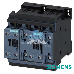 combinación inversora, AC-3e/AC-3, 38 A, 18,5 kW/400 V, tripolar, 24 V DC, borne de tornillo, variante eléctrica y mecánica de enclavamiento, contactos auxiliares: 2 × 1 NA