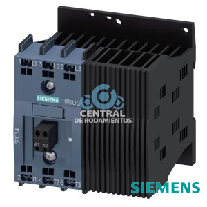 Contactor estático trifásico 3RF3 AC 53 / 12,5 A / 40 °C 48-600 V / DC 24 V controlado por 2 fases de conmutación instantánea borne de resorte