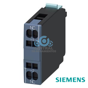 Bloque de contactos auxiliares frontal, 1 NC, bornes de resorte, para contactores 3RT1