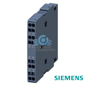 Segundo bloque de contactos auxiliares lateral, 1 NA 1 NC, bornes de resorte, para contactores 3RT1