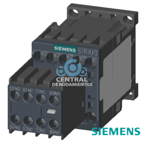 contactor auxiliar, 4 NA + 4 NC, 230 V AC, 50/60 Hz, bornes de tornillo, tamaño S00, bloque de contactos auxiliares desmontable