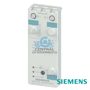 Módulo compacto AS-i K60 analógico 2AI, IP67 2 entradas, intensidad 4..20 mA, +/- 20 mA para sensores a 4 hilos 2 x conector hembra M12 La placa de montaje 3RK1901-0CA00 debe pedirse por separado